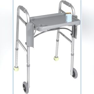 Drive Medical 10125 Walker Tray with Cup Holders, Gray